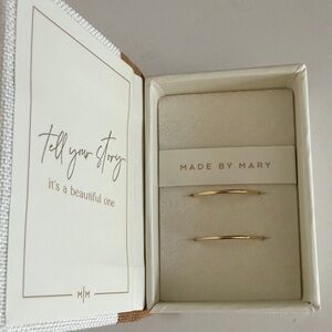 Made by Mary Gold round stacking rings size 7